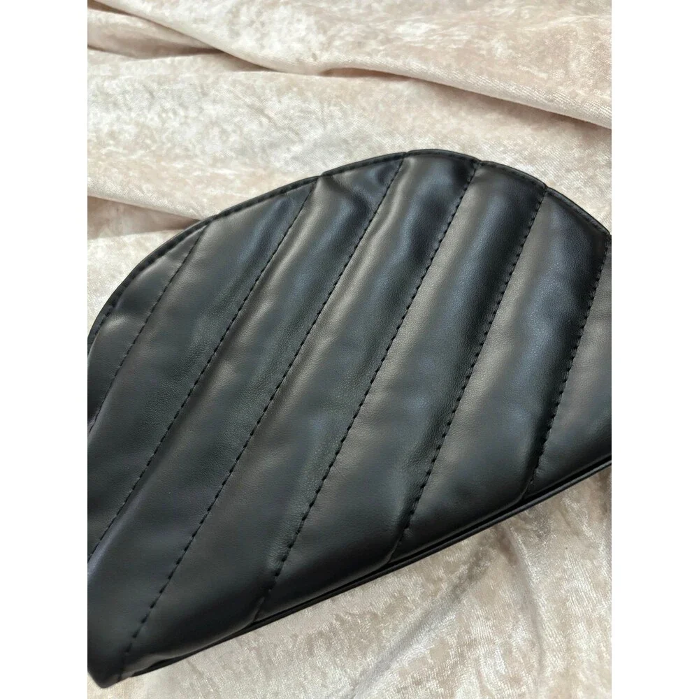 YSL black leather cosmetic Trousse